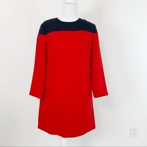 Banana republic 3/4 sleeve shift dress color block
